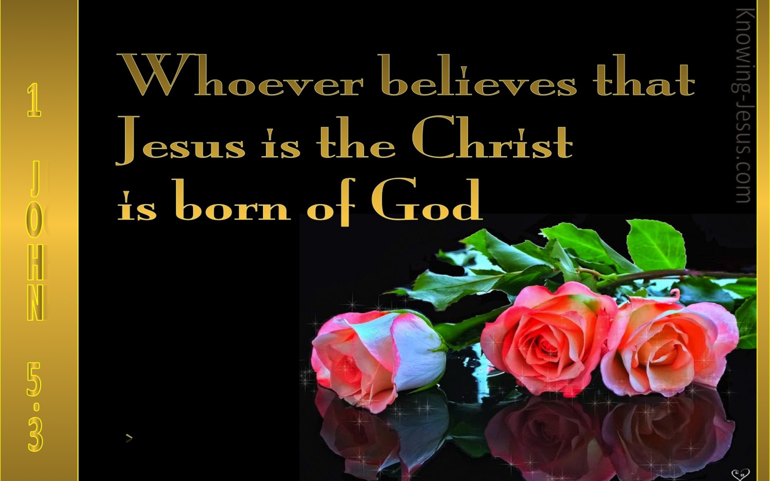1 John 5:3 Born Of God (gold)